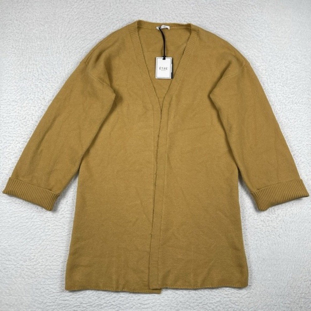 Etre Cardigan Womens OS Mohair Blend Longline Old Money Italian Quiet Luxury